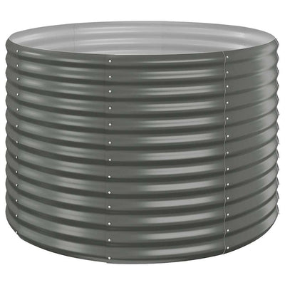 Vidaxl plantenbak 100x100x68 cm gegalvaniseerd staal grijs