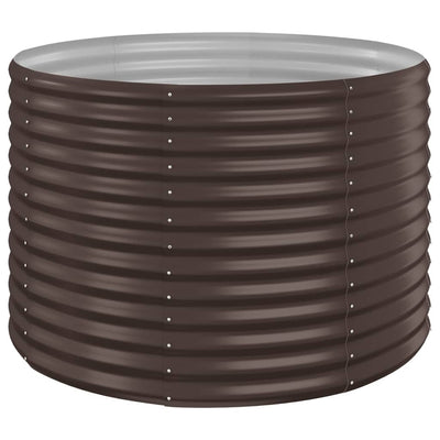 Vidaxl plantenbak 100x100x68 cm gegalvaniseerd staal bruin