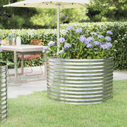 Vidaxl plantenbak 100x100x68 cm gegalvaniseerd staal zilverkleurig - afbeelding 1