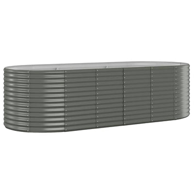 Vidaxl plantenbak 249x100x68 cm gegalvaniseerd staal grijs