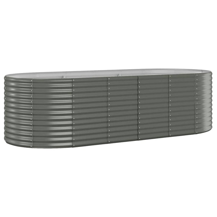 Vidaxl plantenbak 249x100x68 cm gegalvaniseerd staal grijs
