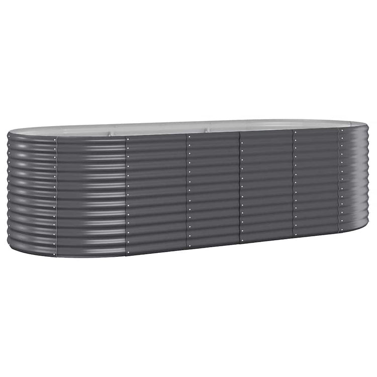 Vidaxl plantenbak 249x100x68 cm gegalvaniseerd staal antracietkleurig
