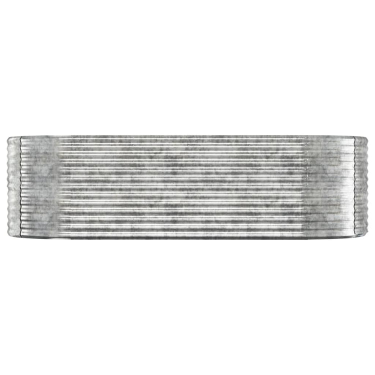Vidaxl plantenbak 249x100x68 cm gegalvaniseerd staal zilverkleurig