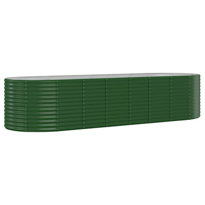 Vidaxl plantenbak 322x100x68 cm gegalvaniseerd staal groen