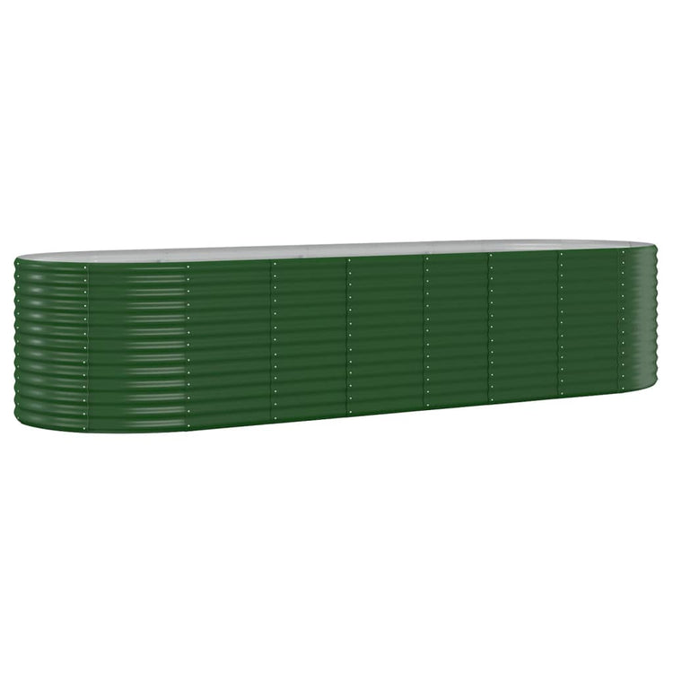 Vidaxl plantenbak 322x100x68 cm gegalvaniseerd staal groen