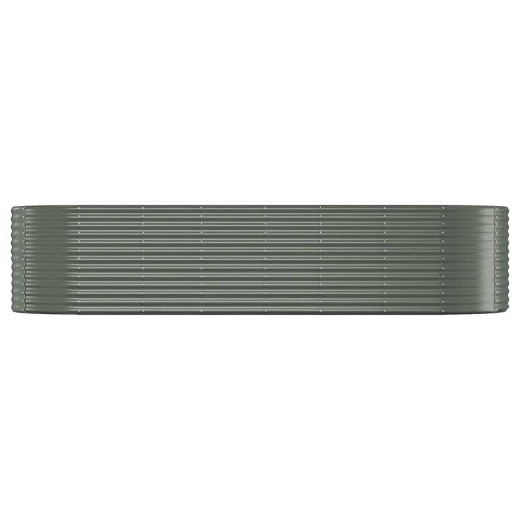 Vidaxl plantenbak 322x100x68 cm gegalvaniseerd staal grijs