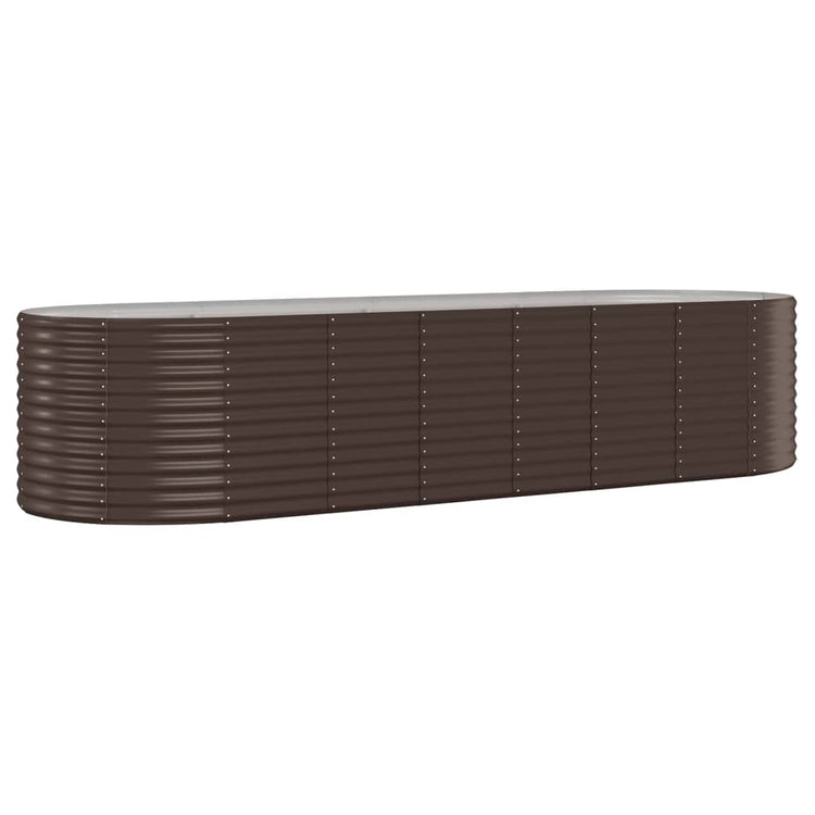 Vidaxl plantenbak 322x100x68 cm gegalvaniseerd staal bruin