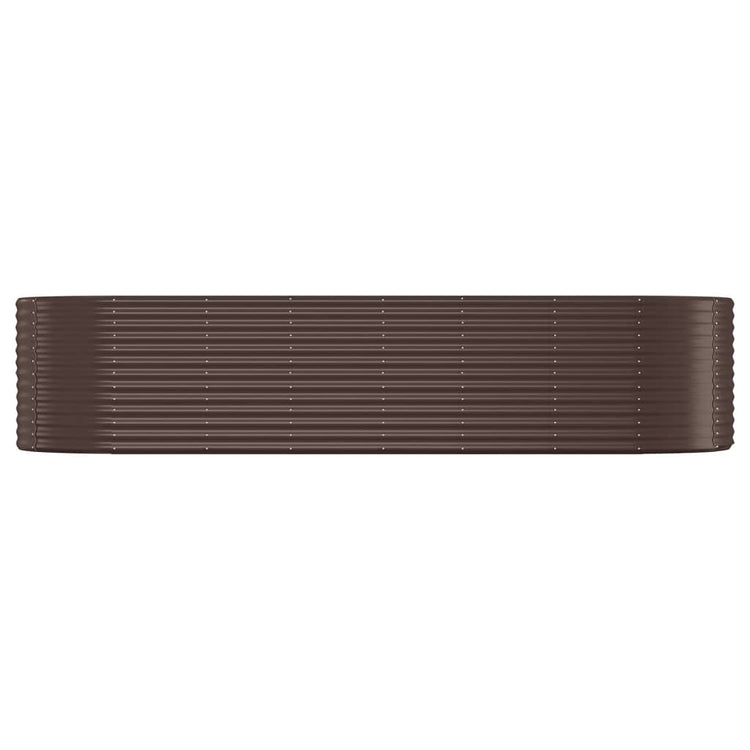 Vidaxl plantenbak 322x100x68 cm gegalvaniseerd staal bruin