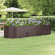 Vidaxl plantenbak 322x100x68 cm gegalvaniseerd staal bruin