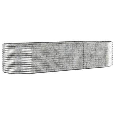 Vidaxl plantenbak 322x100x68 cm gegalvaniseerd staal zilverkleurig