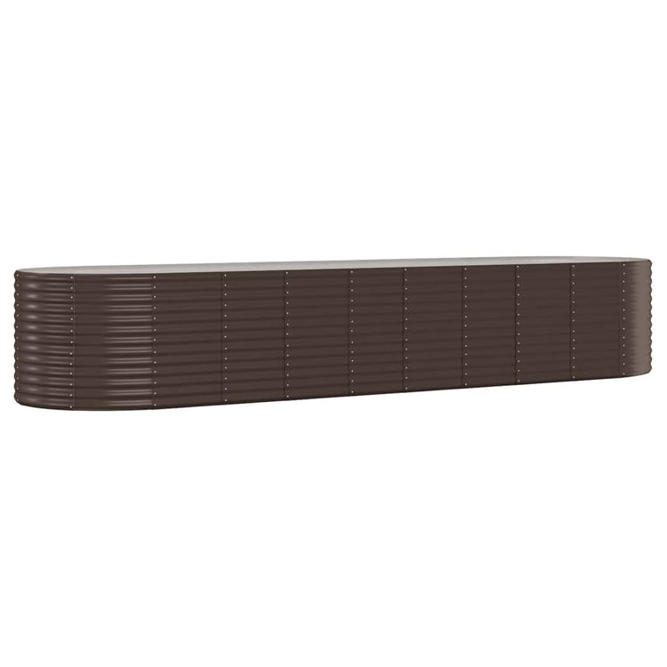 Vidaxl plantenbak 396x100x68 cm gegalvaniseerd staal bruin