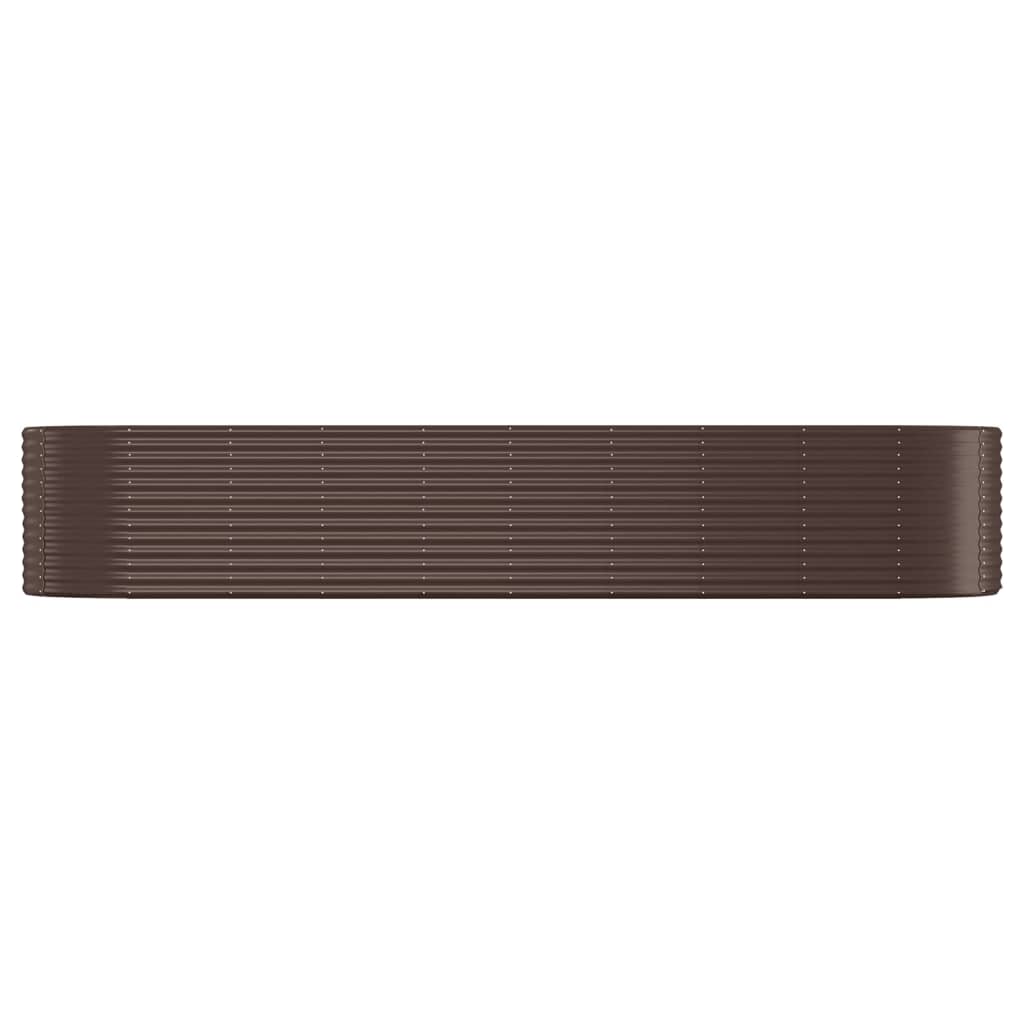 Vidaxl plantenbak 396x100x68 cm gegalvaniseerd staal bruin