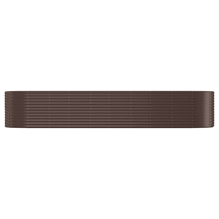 Vidaxl plantenbak 396x100x68 cm gegalvaniseerd staal bruin