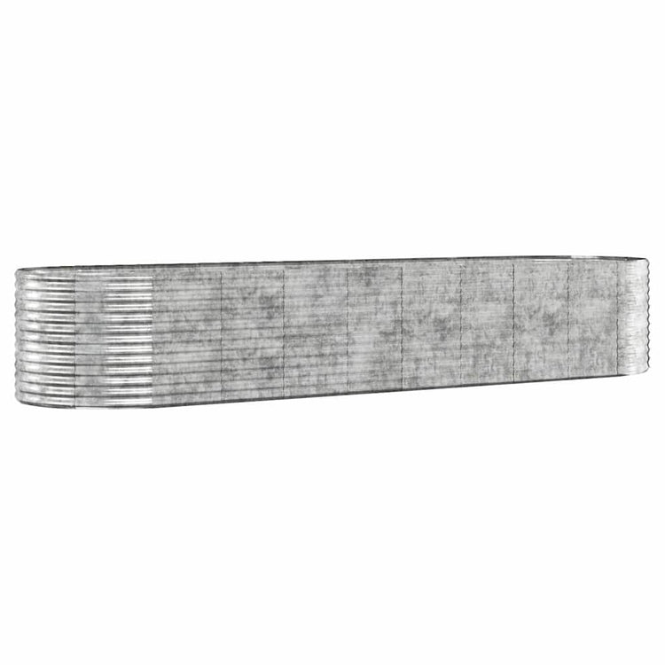 Vidaxl plantenbak 396x100x68 cm gegalvaniseerd staal zilverkleurig