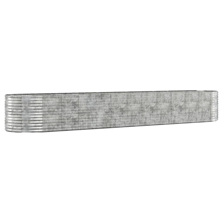 VidaXL Plantenbak 507x100x68 cm gepoedercoat staal zilverkleurig