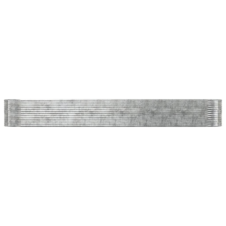 VidaXL Plantenbak 554x100x68 cm gepoedercoat staal zilverkleurig