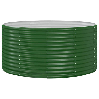 Vidaxl verhoogde tuinbak groen 140x140x68 cm gegalvaniseerd staal