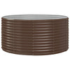 Vidaxl verhoogde tuinbak bruin 140x140x68 cm gegalvaniseerd staal