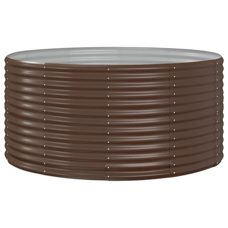 Vidaxl verhoogde tuinbak bruin 140x140x68 cm gegalvaniseerd staal