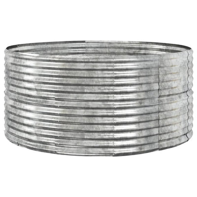 Vidaxl plantenbak 140x140x68 cm gegalvaniseerd staal zilverkleurig