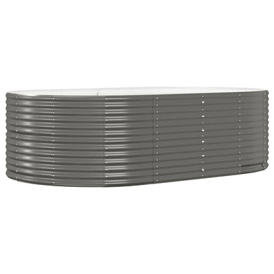 Vidaxl plantenbak 212x140x68 cm gegalvaniseerd staal grijs