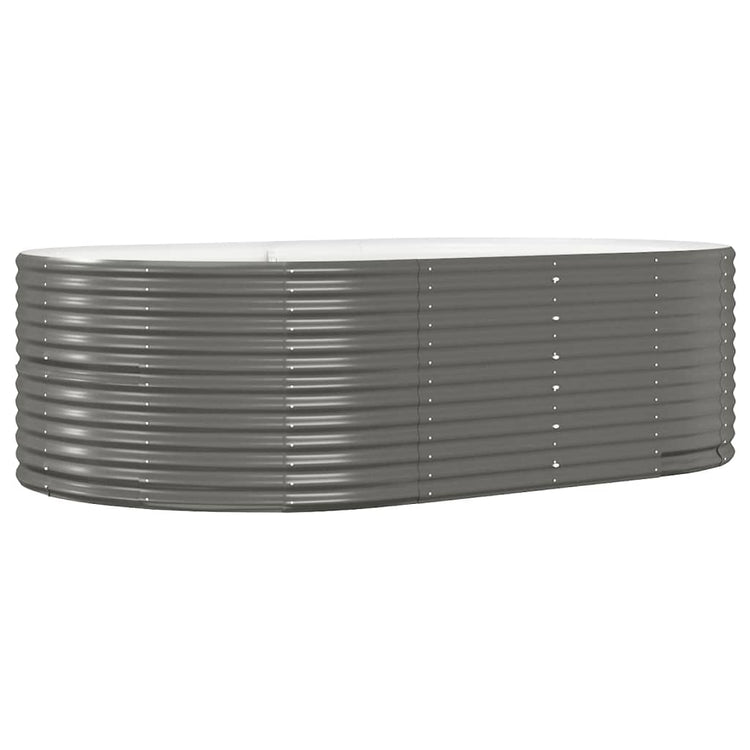 Vidaxl plantenbak 212x140x68 cm gegalvaniseerd staal grijs