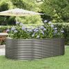 Vidaxl plantenbak 212x140x68 cm gegalvaniseerd staal grijs
