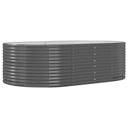 Vidaxl verhoogde tuinbak antraciet 212x140x68 cm gegalvaniseerd staal - afbeelding 2