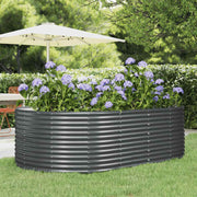 Vidaxl verhoogde tuinbak antraciet 212x140x68 cm gegalvaniseerd staal - afbeelding 1