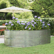 Vidaxl plantenbak 212x140x68 cm gegalvaniseerd staal zilverkleurig - afbeelding 1