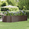 Vidaxl plantenbak 291x140x68 cm gegalvaniseerd staal bruin