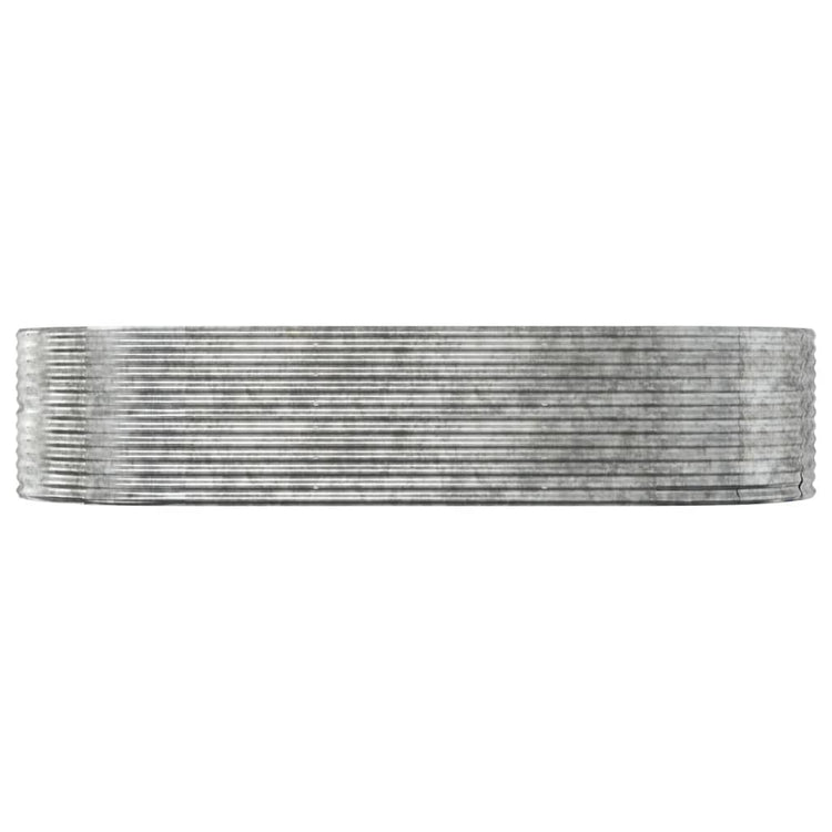 Vidaxl plantenbak 291x140x68 cm gegalvaniseerd staal zilverkleurig