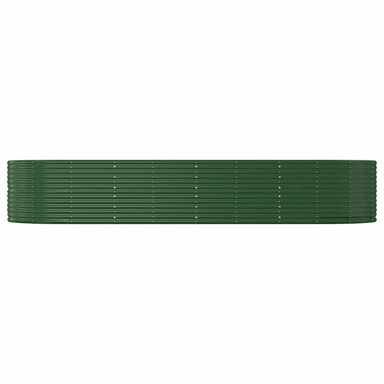 Vidaxl plantenbak 367x140x68 cm gegalvaniseerd staal groen