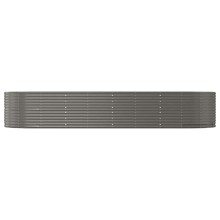 Vidaxl plantenbak 367x140x68 cm gegalvaniseerd staal grijs