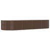 Vidaxl plantenbak 367x140x68 cm gegalvaniseerd staal bruin
