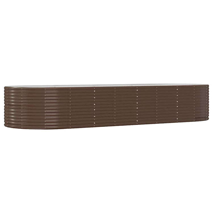 Vidaxl plantenbak 367x140x68 cm gegalvaniseerd staal bruin