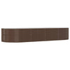 Vidaxl plantenbak 367x140x68 cm gegalvaniseerd staal bruin