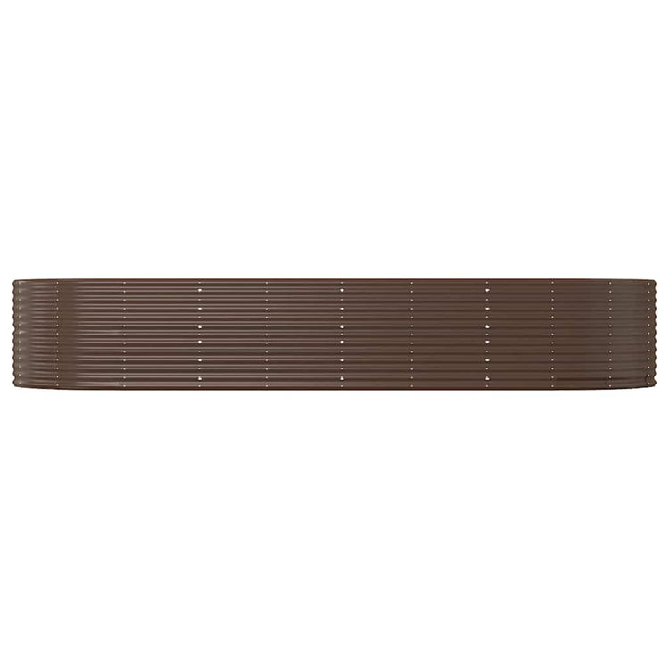 Vidaxl plantenbak 367x140x68 cm gegalvaniseerd staal bruin