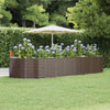 Vidaxl plantenbak 367x140x68 cm gegalvaniseerd staal bruin