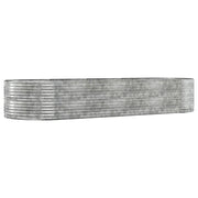Vidaxl plantenbak 367x140x68 cm gepoedercoat staal zilverkleurig - afbeelding 2