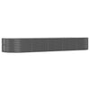 Vidaxl plantenbak 447x140x68 cm gegalvaniseerd staal antracietkleurig
