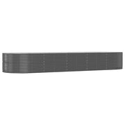 Vidaxl plantenbak 447x140x68 cm gegalvaniseerd staal antracietkleurig - afbeelding 2