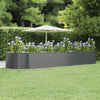 Vidaxl plantenbak 447x140x68 cm gegalvaniseerd staal antracietkleurig