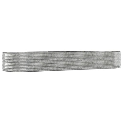 Vidaxl plantenbak 447x140x68 cm gegalvaniseerd staal zilverkleurig