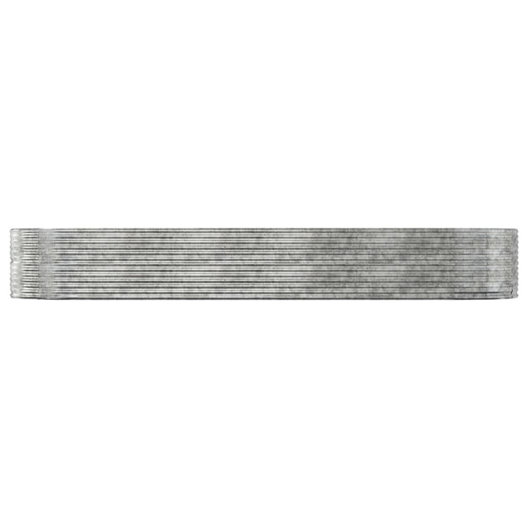 Vidaxl plantenbak 447x140x68 cm gegalvaniseerd staal zilverkleurig