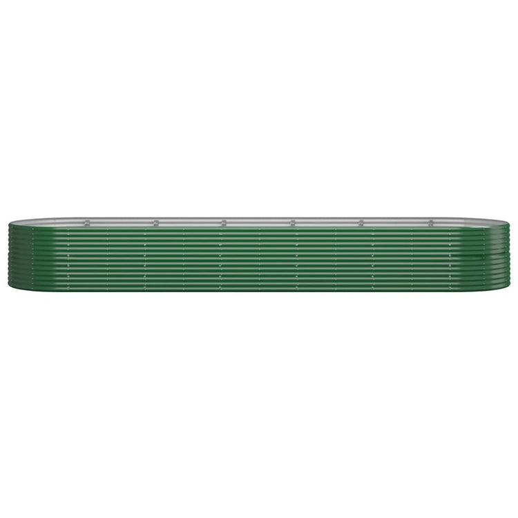 VidaXL Plantenbak 510x140x68 cm gepoedercoat staal groen