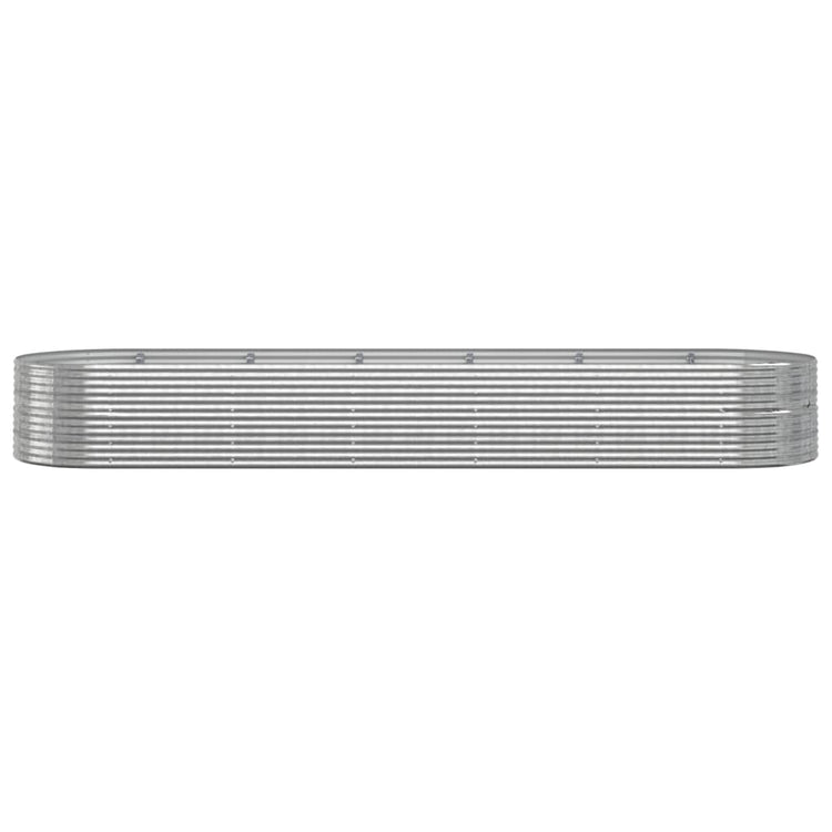 VidaXL Plantenbak 510x140x68 cm gepoedercoat staal zilverkleurig