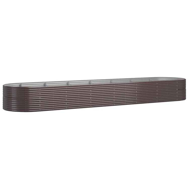 VidaXL Plantenbak 584x140x68 cm gepoedercoat staal bruin
