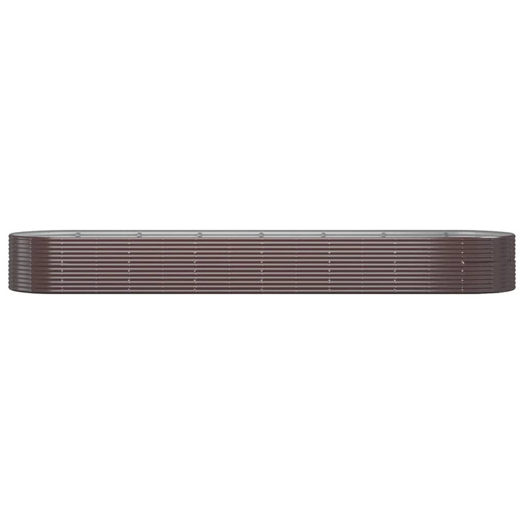 VidaXL Plantenbak 584x140x68 cm gepoedercoat staal bruin