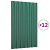 Vidaxl dakpanelen 12 st 60x36 cm gegalvaniseerd staal groen